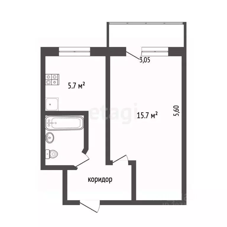 1-к кв. Камчатский край, Петропавловск-Камчатский Батарейная ул., 6 ... - Фото 2