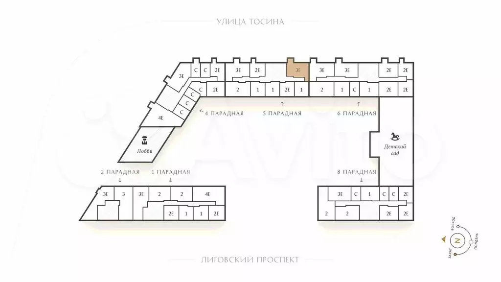 2-к. квартира, 58,5 м, 12/14 эт. - Фото 1