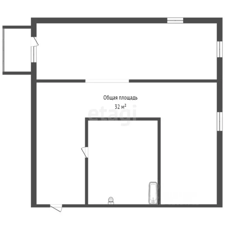1-к кв. Кемеровская область, Юрга Строительная ул., 33 (32.0 м) - Фото 0