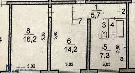 2-к. квартира, 47,6 м, 4/5 эт. - Фото 0