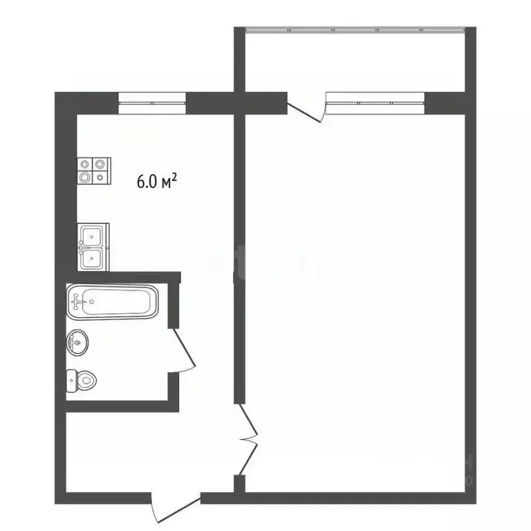 1-к кв. Московская область, Воскресенск Рабочая ул., 120 (29.2 м) - Фото 2