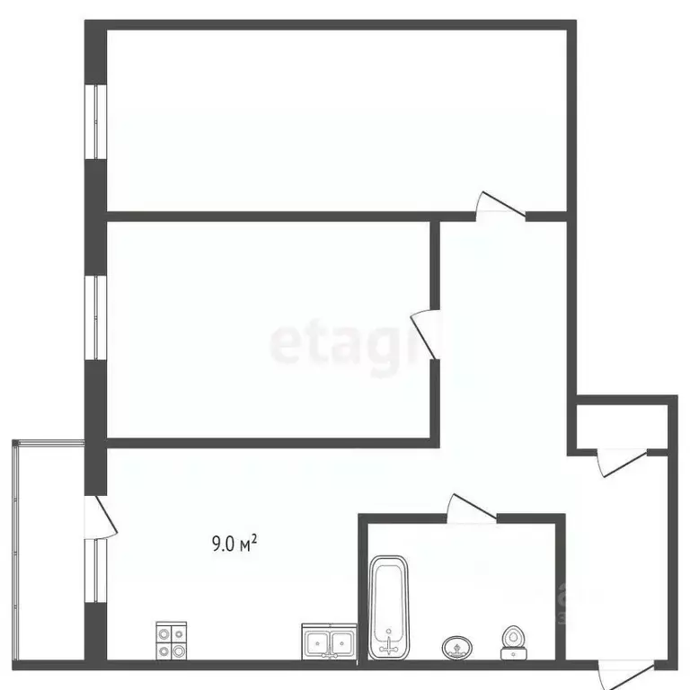 2-к кв. Владимирская область, Муром ул. Машинистов, 14 (55.7 м) - Фото 1