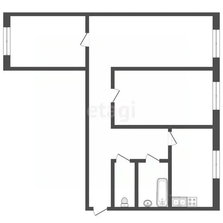 3-к кв. Владимирская область, Ковров Моховая ул., 1/4 (58.5 м) - Фото 2