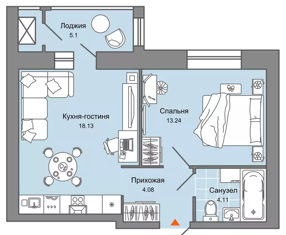 2-к кв. Кировская область, Киров ул. Дмитрия Козулева, 9 (42.0 м) - Фото 0