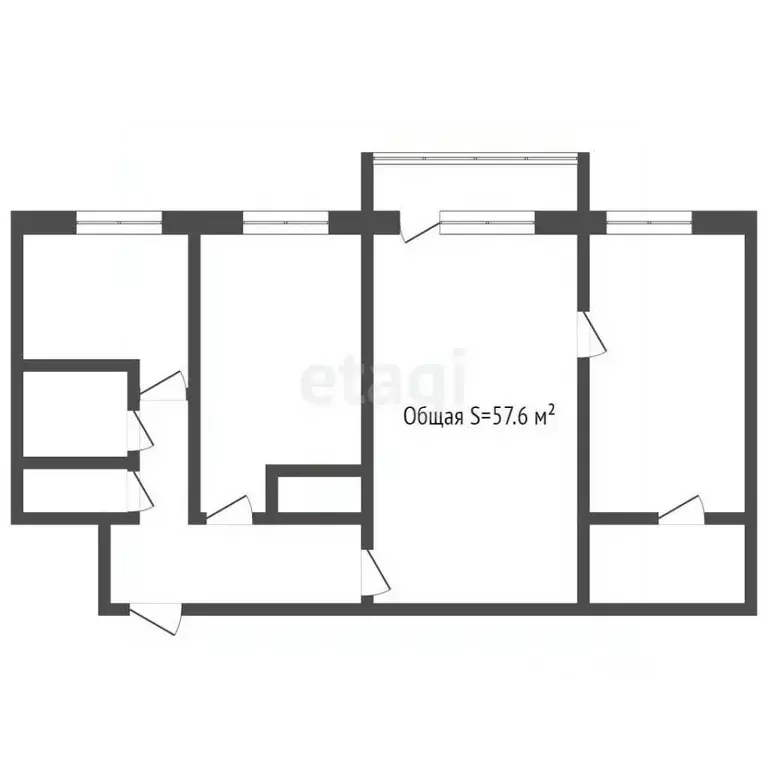 3-к кв. Кемеровская область, Березовский просп. Ленина, 9 (57.6 м) - Фото 2