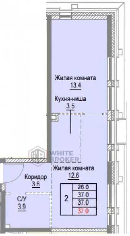 2-к кв. Москва Новоостаповская ул. (37.0 м) - Фото 0