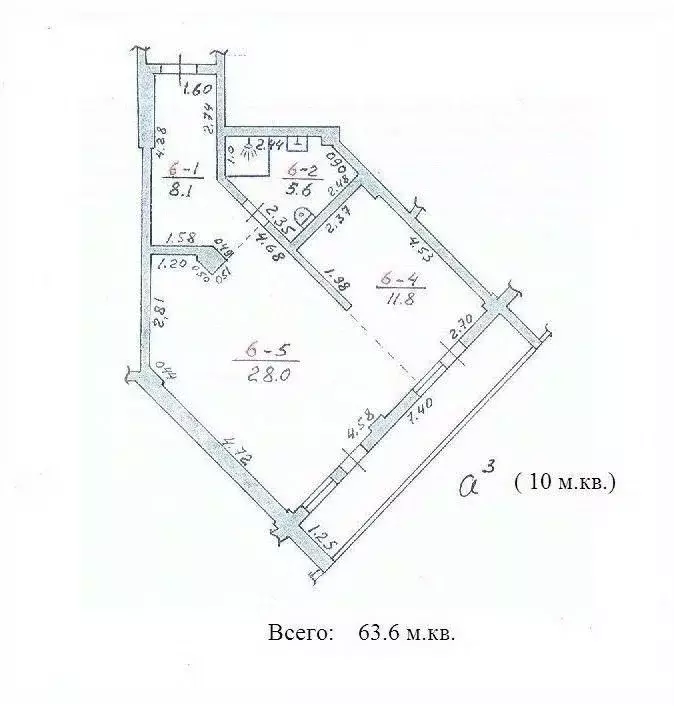 Студия Крым, Ялта ул. Щорса, 30 (63.6 м) - Фото 2