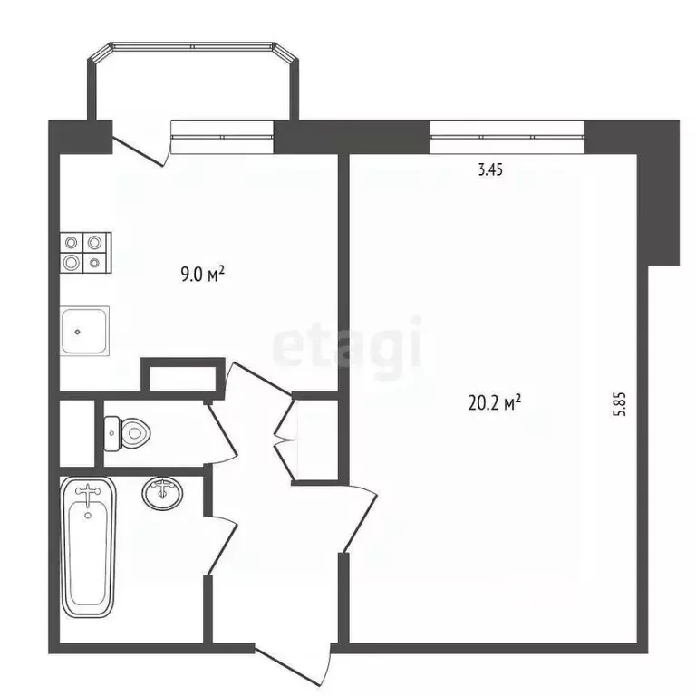 1-к кв. Москва Новочеркасский бул., 29 (38.8 м) - Фото 1