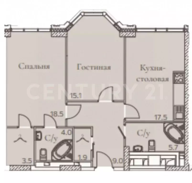 2-к кв. Москва просп. Вернадского, 80 (81.0 м) - Фото 2