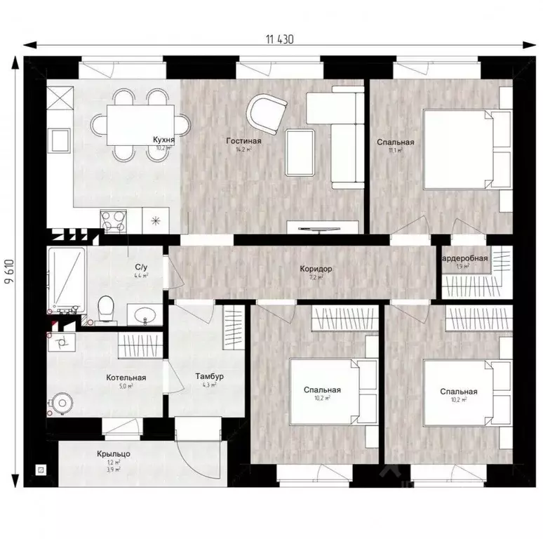 Дом в Татарстан, Лаишевский район, с. Сокуры  (91 м) - Фото 2