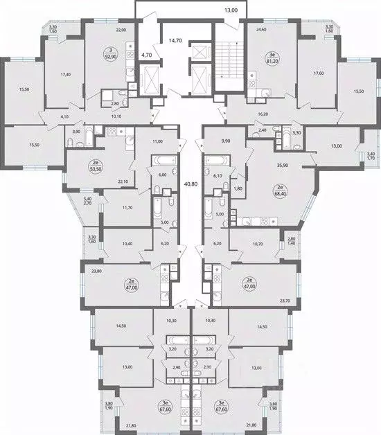 2-к кв. Липецкая область, Липецк ул. Ф.С. Игнатьева, 33к2 (68.9 м) - Фото 2