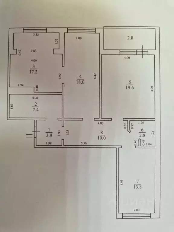 3-к кв. Самарская область, Тольятти ул. Механизаторов, 19 (92.0 м) - Фото 0
