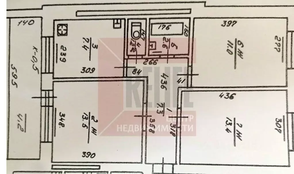 3-к кв. Калининградская область, Калининград Черепичный пер., 11 (56.4 ... - Фото 2