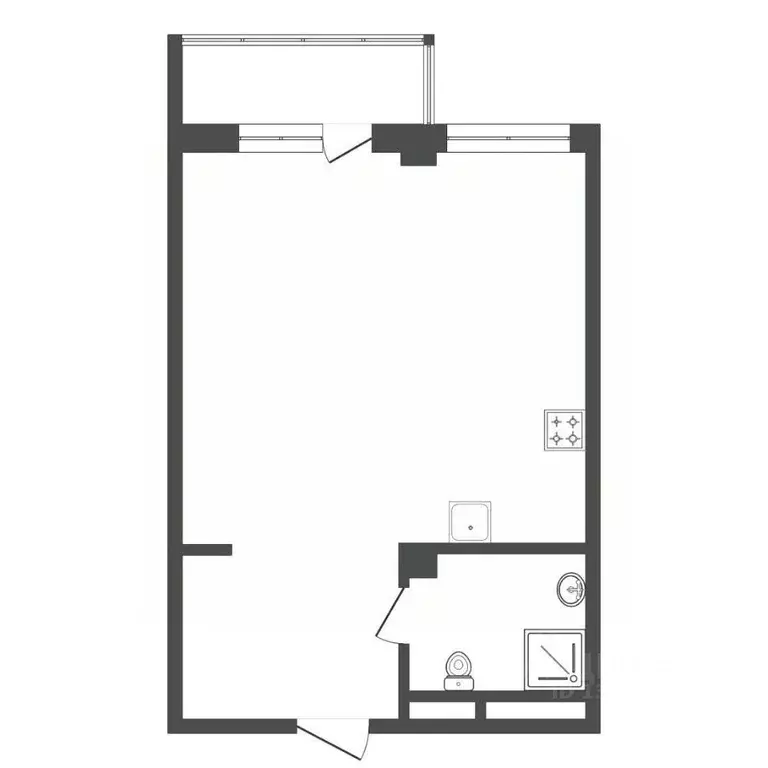 Студия Красноярский край, Красноярск Взлетная ул., 7К (34.0 м) - Фото 2
