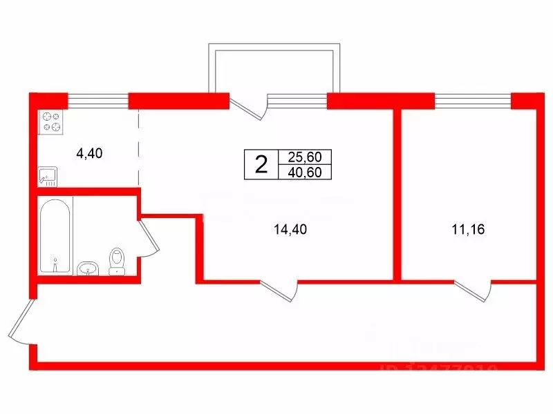 2-к кв. Ленинградская область, Сланцы ул. Баранова, 4 (40.6 м) - Фото 2