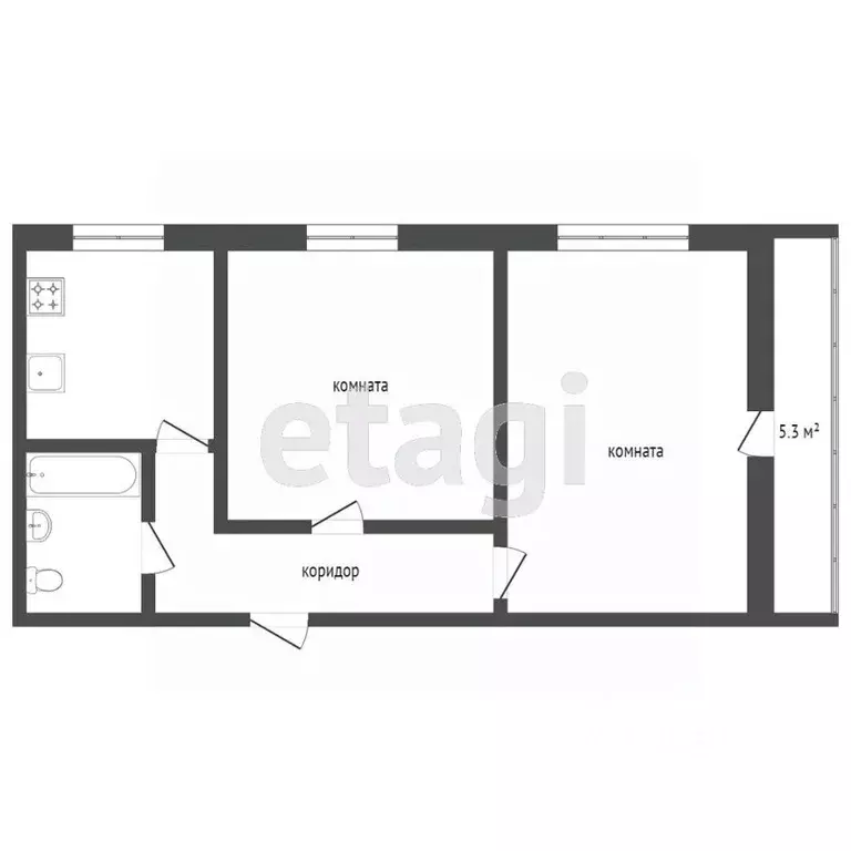 2-к кв. Ростовская область, Аксай Садовая ул., 14А (48.0 м) - Фото 2