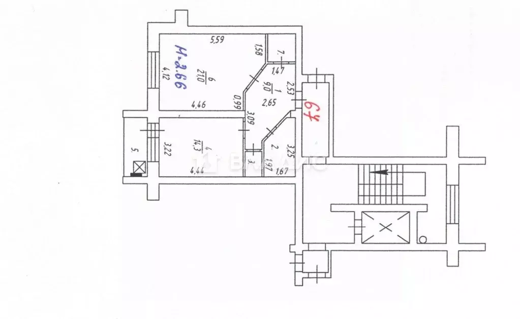 1-к кв. Московская область, Коломна городской округ, пос. Радужный 65 ... - Фото 2