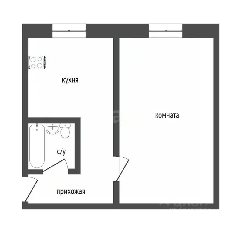 1-к кв. Курганская область, Курган Заозерный жилрайон, 8-й мкр, 5 ... - Фото 2