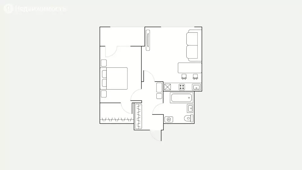 2-комнатная квартира: Москва, улица Берзарина, 30 (48 м) - Фото 0