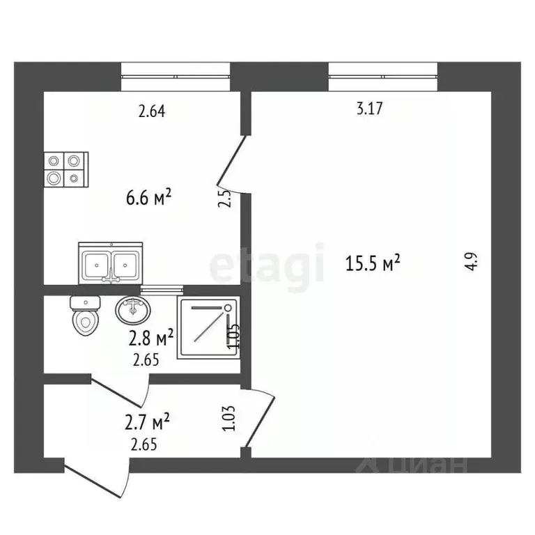 1-к кв. Краснодарский край, Анапа Алексеевка мкр, ул. Спортивная, 26 ... - Фото 1