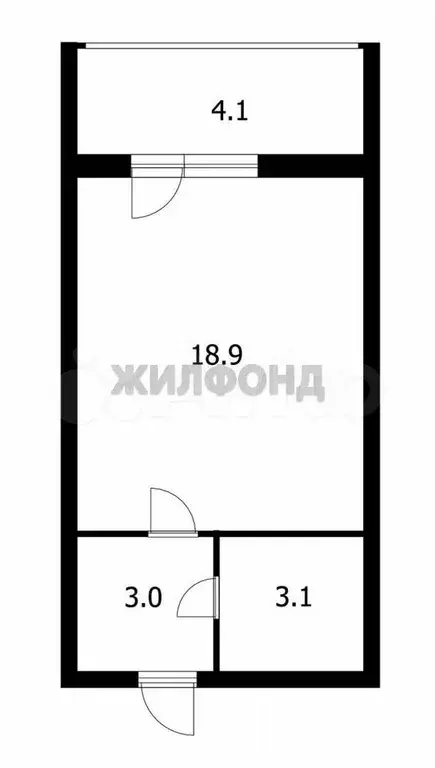 Квартира-студия, 25 м, 7/9 эт. - Фото 0
