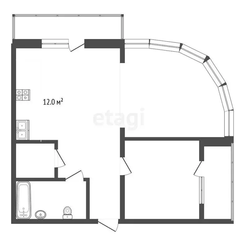 3-комнатная квартира: Ливадия, Виноградная улица, 101 (82.8 м) - Фото 0