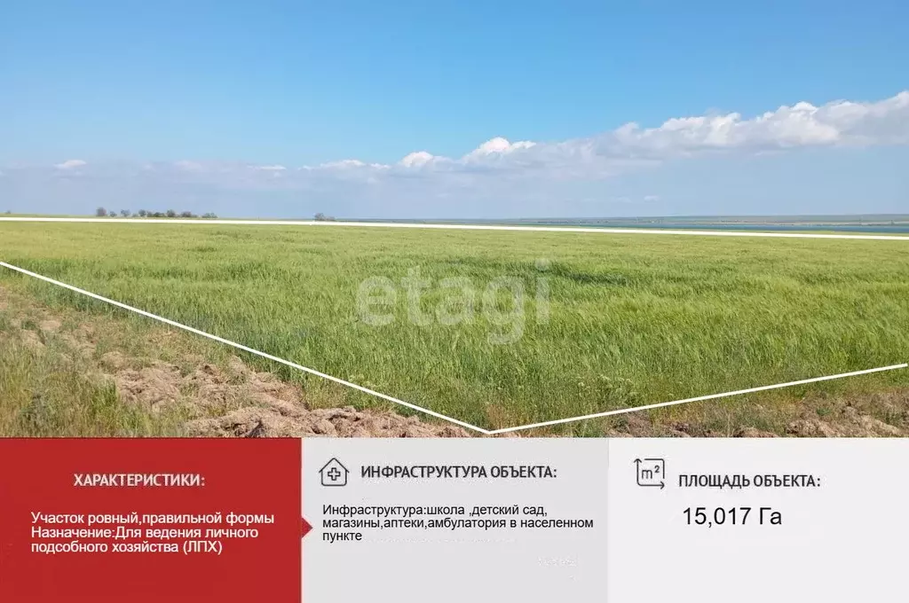 Участок в Крым, Черноморский район, с. Межводное ул. Джарылгачская ... - Фото 0
