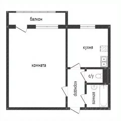 1-к кв. Свердловская область, Нижний Тагил ул. Дружинина, 35 (34.0 м) - Фото 1