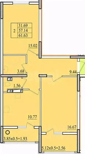 2-к кв. Крым, Евпатория ул. Чапаева, 28Л (57.1 м) - Фото 2
