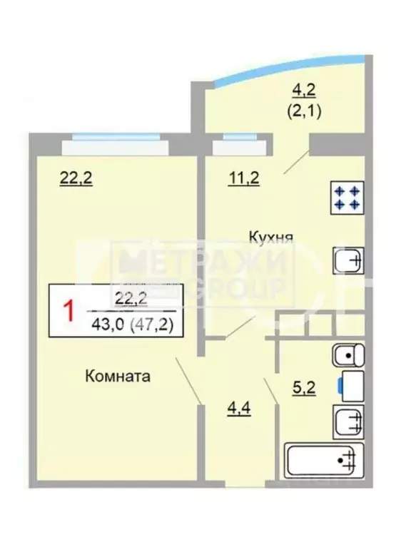 1-к кв. Московская область, Королев ул. Академика Легостаева, 4к3 ... - Фото 1