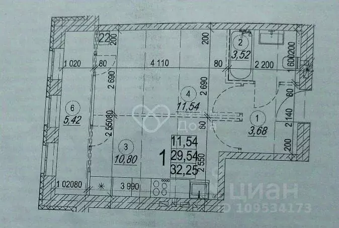 1-к кв. Волгоградская область, Волгоград ул. Землячки, 84/3 (32.25 м) - Фото 2