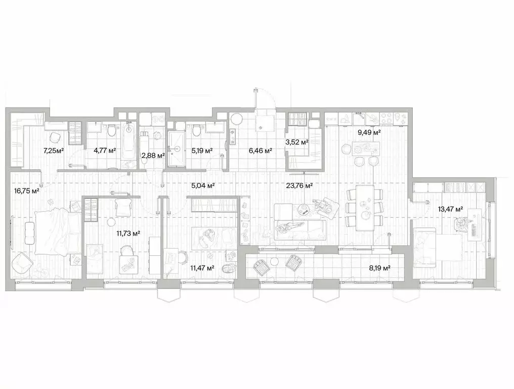 3-комнатная квартира: деревня Ликино, ЖК Мыс (125.88 м) - Фото 1