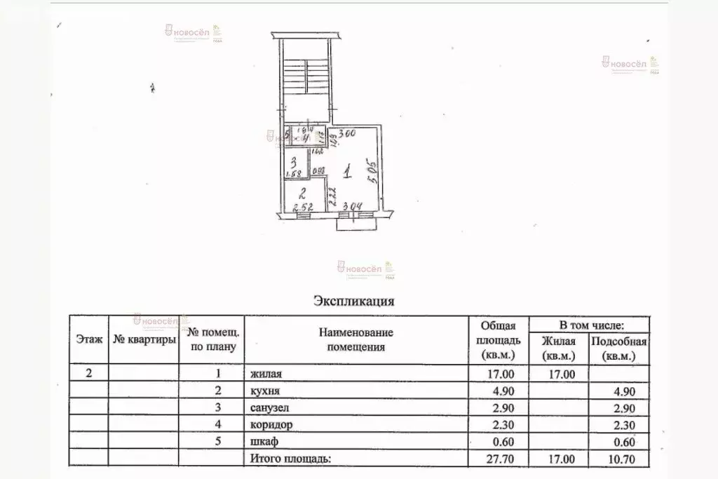 1-комнатная квартира: Ревда, улица Максима Горького, 29А (28 м) - Фото 0