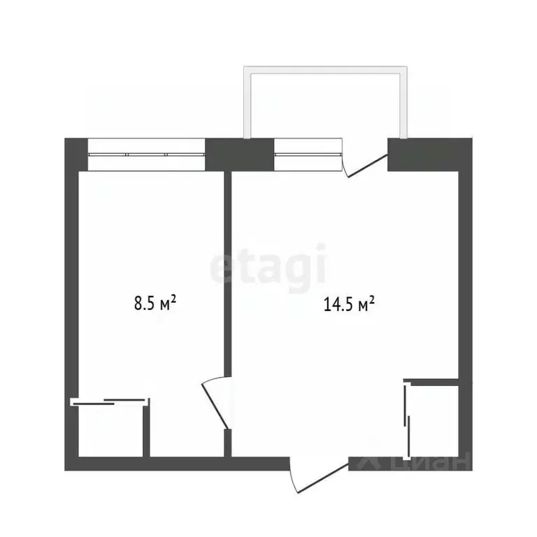 Комната Пермский край, Пермь ул. Советской Армии, 21А (23.0 м) - Фото 2
