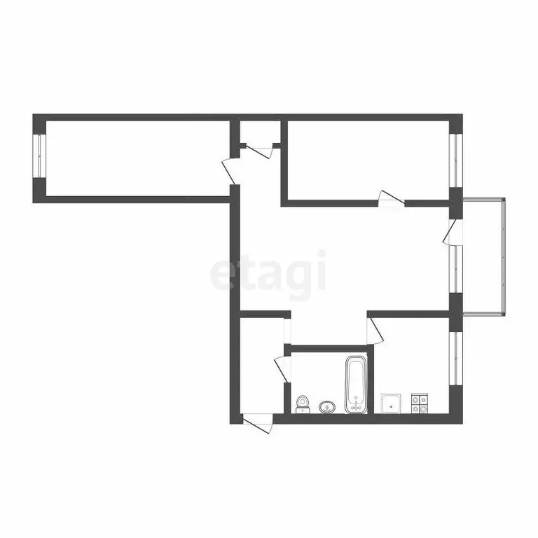 3-комнатная квартира: Томск, улица Говорова, 34 (61.3 м) - Фото 1
