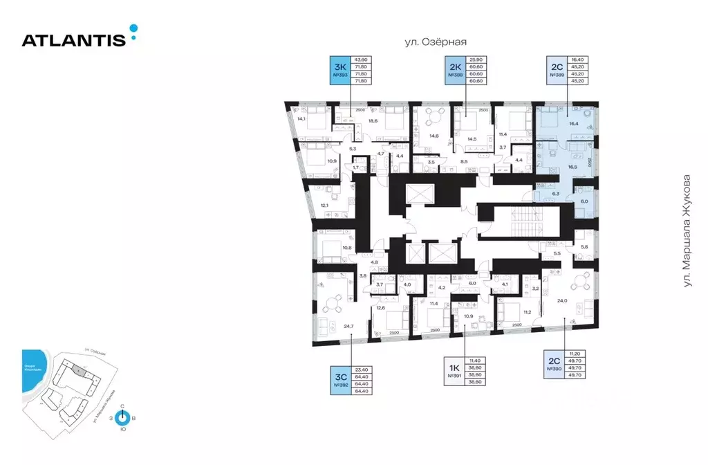 2-к кв. Башкортостан, Уфа Сипайлово жилрайон, Атлантис жилой комплекс ... - Фото 2
