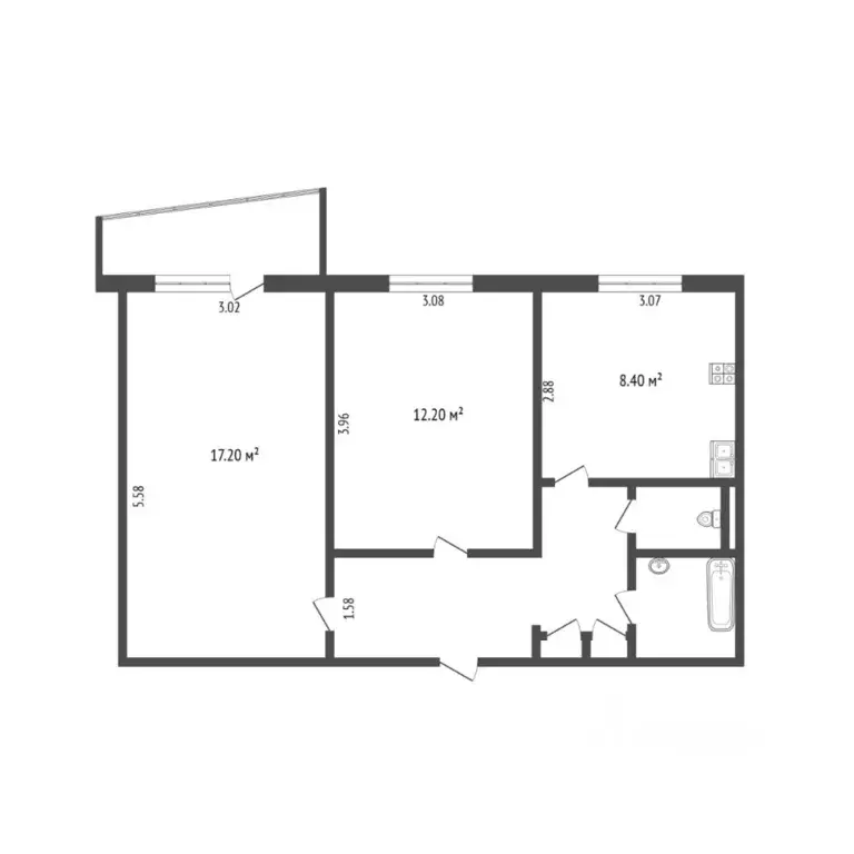 2-к кв. Тюменская область, Тюмень Механическая ул., 27 (50.0 м) - Фото 2