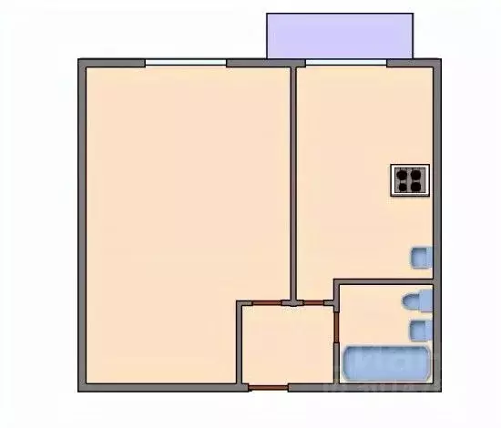 1-к кв. Москва, Москва, Троицк В мкр, 12 (35.2 м) - Фото 2