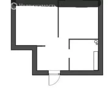 1-комнатная квартира: Барнаул, улица Малахова, 66 (24 м) - Фото 1