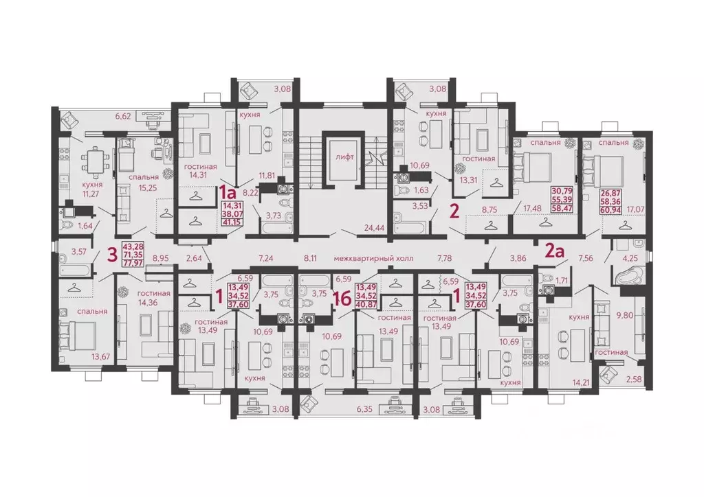 1-к кв. Пензенская область, Пенза ул. Высокая, 20 (40.87 м) - Фото 2