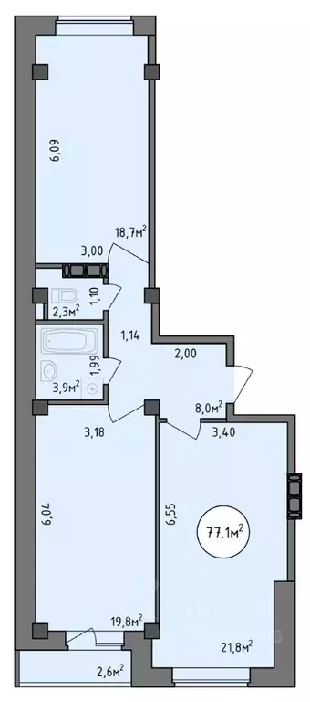2-к кв. Хакасия, Абакан Советская ул., 123 (77.1 м) - Фото 1