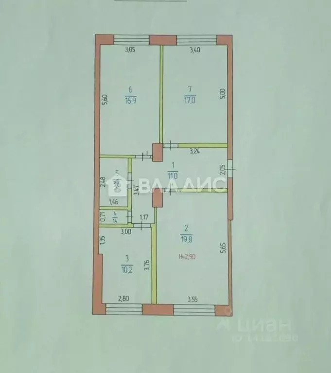 3-к кв. Оренбургская область, Орск Новый город мкр, просп. Ленина, 34 ... - Фото 2