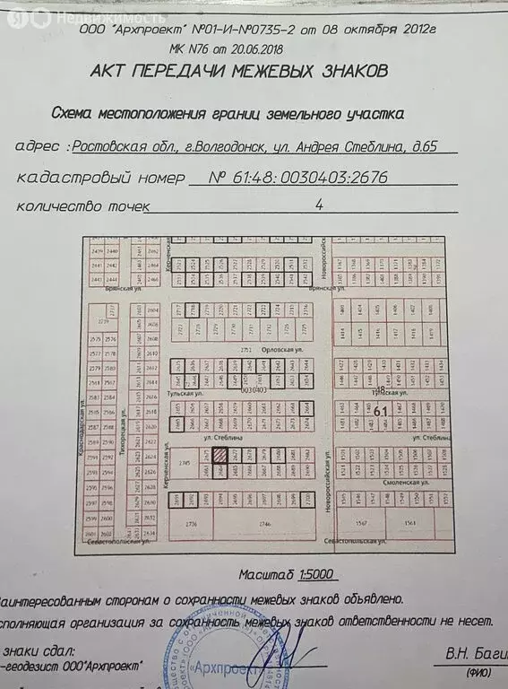 Участок в Волгодонск, улица Стеблина, 65 (6 м) - Фото 0