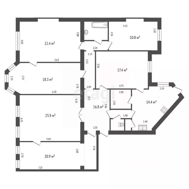 Комната Санкт-Петербург Рузовская ул., 19 (10.8 м) - Фото 2