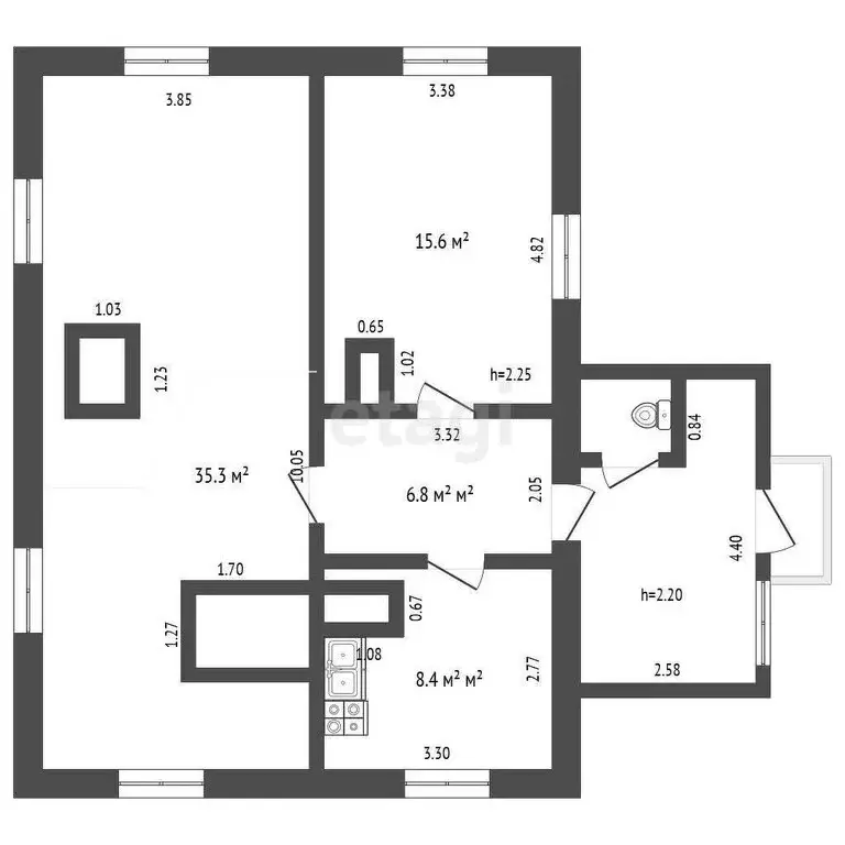 Дом в Архангельская область, Котласский муниципальный округ, деревня ... - Фото 2