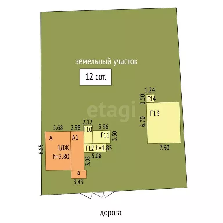 Дом в Эльбан, улица Гоголя (66.1 м) - Фото 1