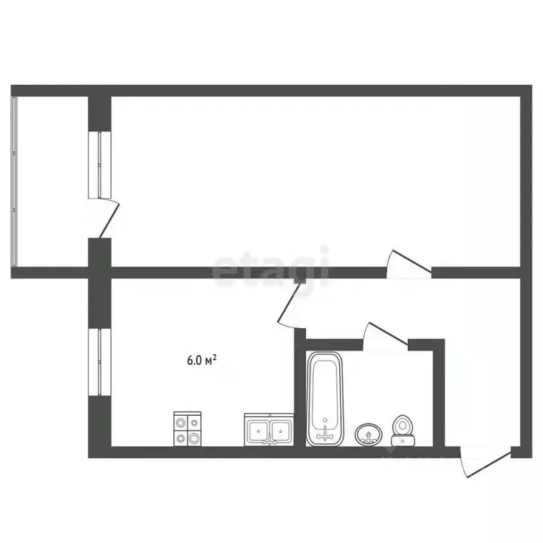 1-к кв. Московская область, Дмитровский муниципальный округ, пос. ... - Фото 0