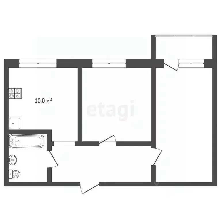 2-к кв. Забайкальский край, Чита ул. Генерала Белика, 13 (63.0 м) - Фото 2