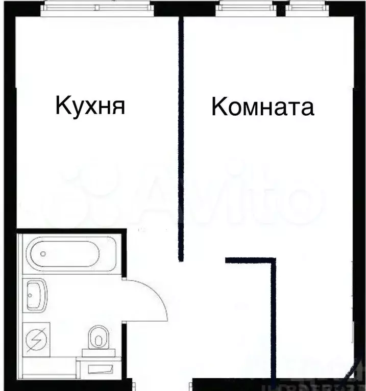 1-к. квартира, 32 м, 3/9 эт. - Фото 0