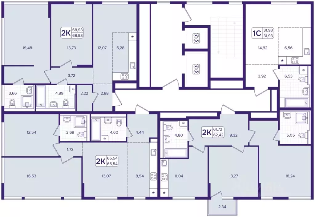 2-к кв. Приморский край, Владивосток ул. Борисенко (62.42 м) - Фото 2